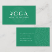 Modernes, elegantes Yoga-Grün Visitenkarte (Vorne/Hinten)