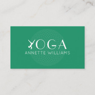 Modernes, elegantes Yoga-Grün Visitenkarte