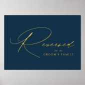 Modernes, elegantes Zeichen für Marine und Gold Fo Foliendrucke (Vorderseite)