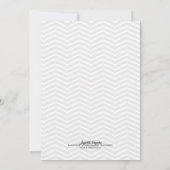 Modernes, elegantes Zickzack Brautparty mit hellem Einladung (Rückseite)