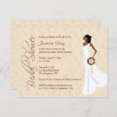 Modernes Eleganz-Champagne-Brautparty Einladung (Vorne/Hinten)