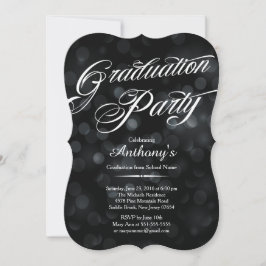 Modernes Eleganz-Typografie Bokeh Abschluss-Party Einladung