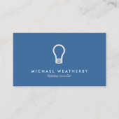 MODERNES ELEKTRIZISCHES LOGO-LIGHTBULB AUF BLAU VISITENKARTE (Vorderseite)