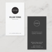 MODERNES ELEKTRIZISCHES LOGO VISITENKARTE (Vorne/Hinten)