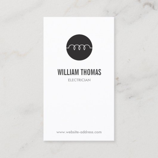 MODERNES ELEKTRIZISCHES LOGO VISITENKARTE (Vorderseite)