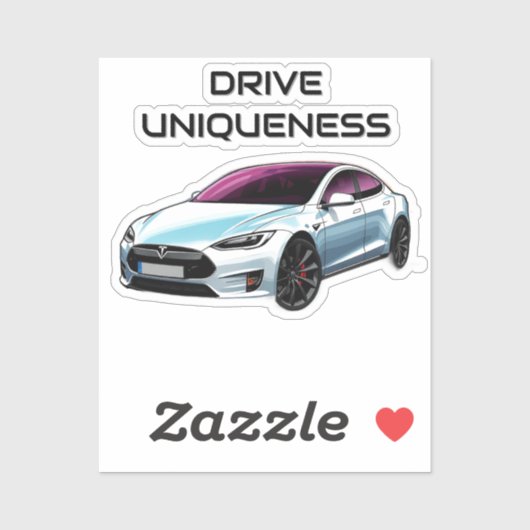 Modernes Elektroauto Aufkleber (Blatt)