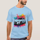 Modernes Elektroauto T-Shirt (Vorderseite)