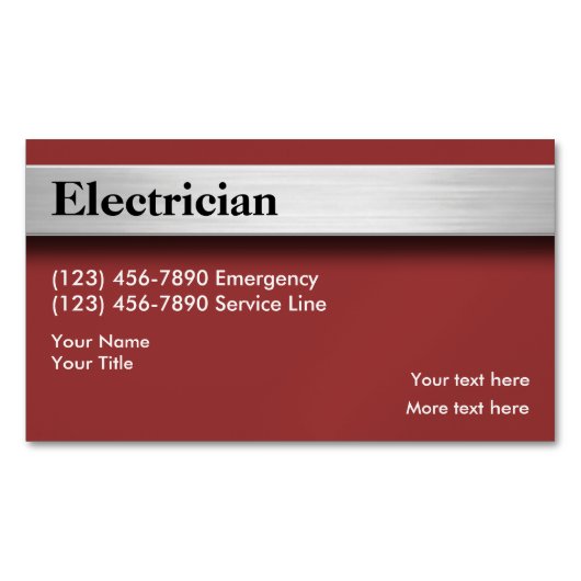 Modernes Elektrodesign Magnetische Visitenkarte (Vorderseite)