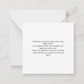 Modernes Elephant Baby Dusche Budget Vielen Dank Mitteilungskarte (Rückseite)