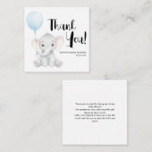 Modernes Elephant Baby Dusche Budget Vielen Dank Mitteilungskarte (Vorne/Hinten)