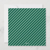 Modernes Elf Pine Green Holiday Monogram Feiertagskarte (Rückseite)