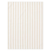 Modernes Elfenbein-breite Streifen-Tischdecke Tischdecke (Vorderseite)
