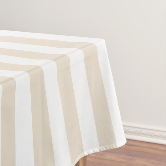Modernes Elfenbein-breite Streifen-Tischdecke Tischdecke (Beispiel)