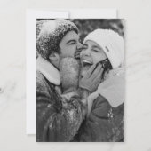 Modernes Elfenbein-Foto - Einladung zur Hochzeit (Rückseite)