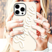 Modernes Elfenbein-Minimal-Script-Name Case-Mate i iPhone Hülle