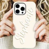 Modernes Elfenbein-Minimal-Script-Name Case-Mate i iPhone Hülle