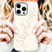 Modernes Elfenbein-Minimal-Script-Name Case-Mate i iPhone Hülle