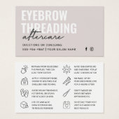 Modernes Elfenbein mit einfachem Eyebrow-Threading (Vorne & Hinten)