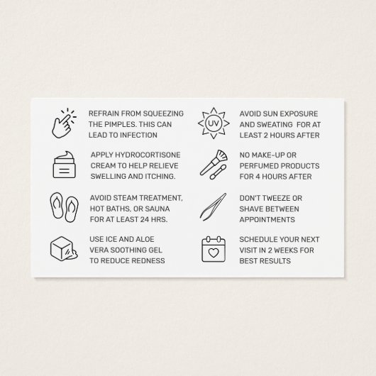 Modernes Elfenbein mit einfachem Eyebrow-Threading (Rückseite)