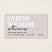 Modernes Elfenbein mit einfachem Eyebrow-Threading (Vorderseite)