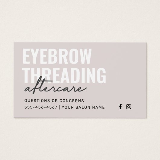 Modernes Elfenbein mit einfachem Eyebrow-Threading (Vorderseite)
