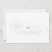 Modernes Elfenbeinkalligrafie-Foto QR-Code Save The Date (Rückseite)