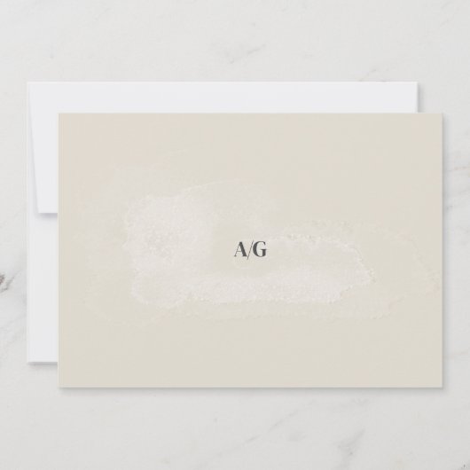 Modernes Elfenbeinkalligrafie-Foto QR-Code Save The Date (Rückseite)