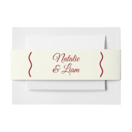 Modernes Elfenbeinroter Retro Funky Bold Einzigart Einladungsbanderole