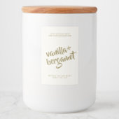 Modernes Elfenbeinsojawachs schmilzt Label Lebensmitteletikett (Vorderseite)