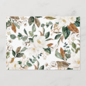 Modernes Elfenbeinwald-Blume Begleitkarte (Rückseite)