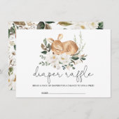 Modernes Elfenbeinwald-Blume Begleitkarte (Vorne/Hinten)