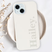 Modernes Elfenbeinweißes Minimal zeitgenössisch Case-Mate iPhone Hülle