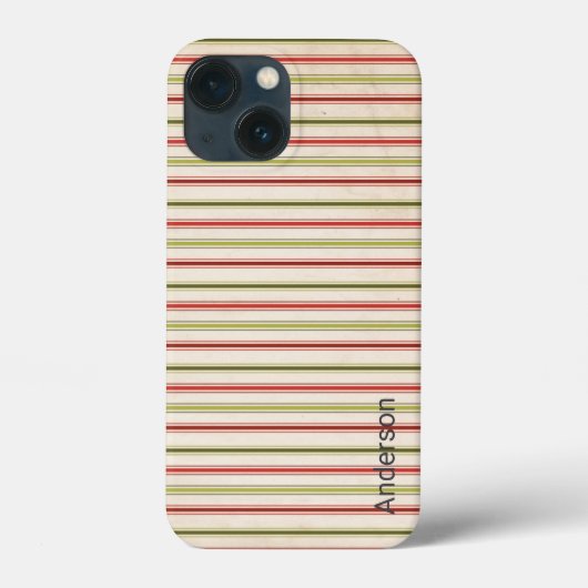 Modernes Eligant Retro Line Monogramm Case-Mate iPhone Hülle (Rückseite)