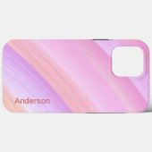 Modernes Eligant Retro Line Monogramm Case-Mate iPhone Hülle (Rückseite (Horizontal))