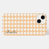 Modernes Eligant Retro Line Monogramm Case-Mate iPhone Hülle (Rückseite (Horizontal))