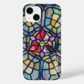 Modernes Eligant Retro Line Monogramm Case-Mate iPhone Hülle (Rückseite)