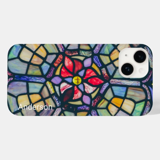 Modernes Eligant Retro Line Monogramm Case-Mate iPhone Hülle (Rückseite (Horizontal))