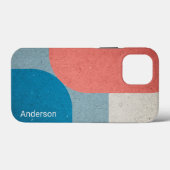 Modernes Eligant Retro Line Monogramm Case-Mate iPhone Hülle (Rückseite (Horizontal))