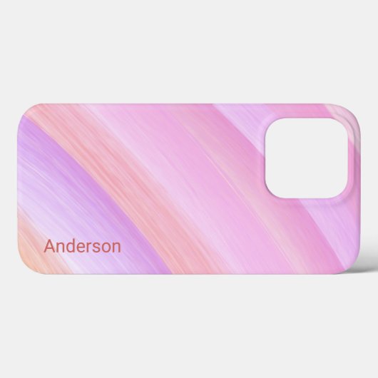 Modernes Eligant Retro Line Monogramm Case-Mate iPhone Hülle (Rückseite (Horizontal))