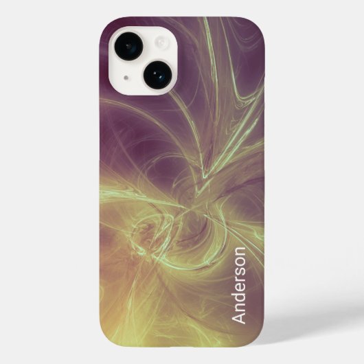 Modernes Eligant Retro Line Monogramm Case-Mate iPhone Hülle (Rückseite)