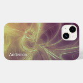 Modernes Eligant Retro Line Monogramm Case-Mate iPhone Hülle (Rückseite (Horizontal))