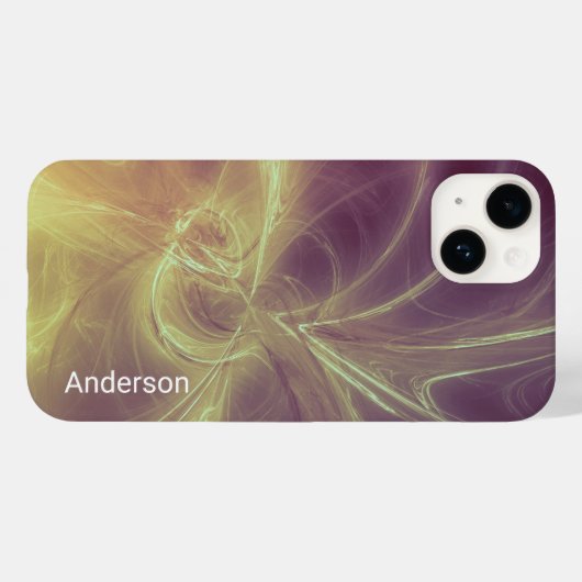 Modernes Eligant Retro Line Monogramm Case-Mate iPhone Hülle (Rückseite (Horizontal))