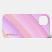 Modernes Eligant Retro Line Monogramm Case-Mate iPhone Hülle (Rückseite (Horizontal))
