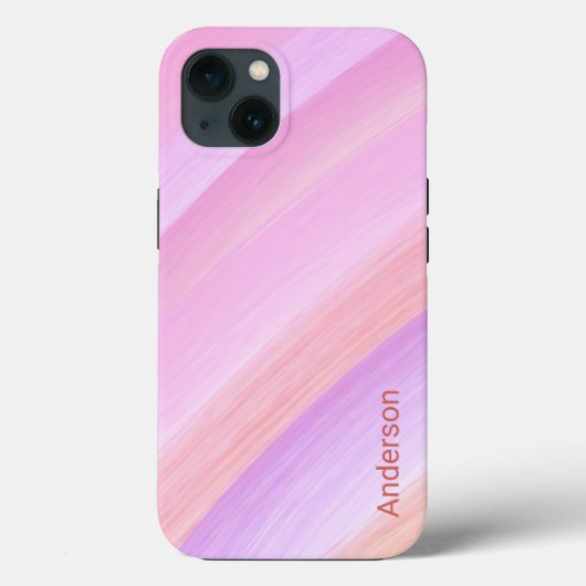 Modernes Eligant Retro Line Monogramm Case-Mate iPhone Hülle (Rückseite)
