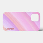 Modernes Eligant Retro Line Monogramm Case-Mate iPhone Hülle (Rückseite (Horizontal))