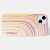 Modernes Eligant Retro Line Monogramm Case-Mate iPhone Hülle (Rückseite (Horizontal))