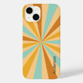 Modernes Eligant Retro Line Monogramm Case-Mate iPhone Hülle (Rückseite)