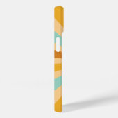 Modernes Eligant Retro Line Monogramm Case-Mate iPhone Hülle (Rückseite / Rechts)