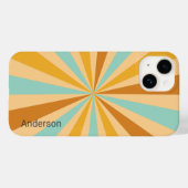 Modernes Eligant Retro Line Monogramm Case-Mate iPhone Hülle (Rückseite (Horizontal))