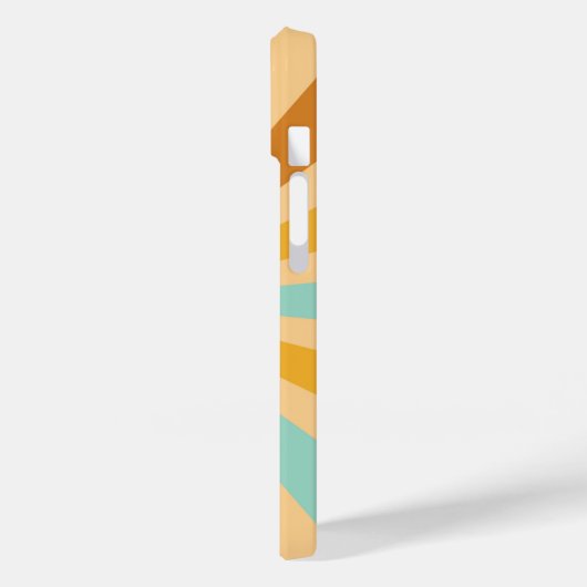 Modernes Eligant Retro Line Monogramm Case-Mate iPhone Hülle (Rückseite / Links)